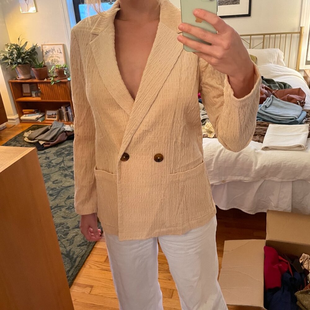Anthropologie Pilcro Crushed Velvet Blazer